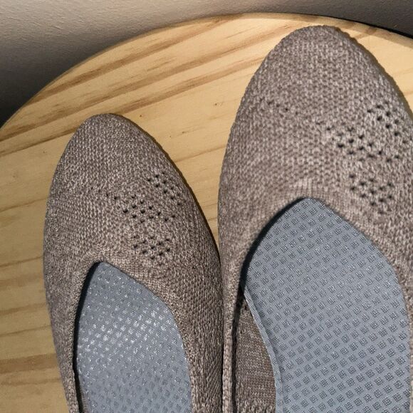 Skechers Cleo 2.0 Knitty City Taupe Ballet Flat Women 8 Air cooled Memory Foam - Picture 9 of 16